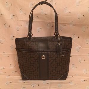 Coach Signature Chelsea Heritage Stripe Purse